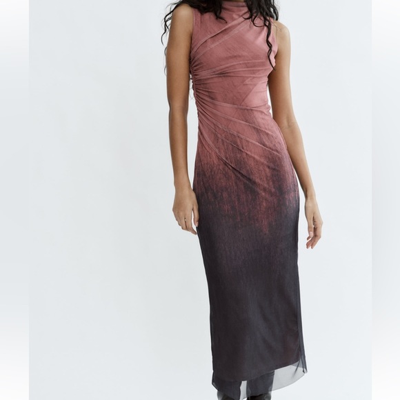 ZARA PRINT DRESS WITH TULLE - Picture 4 of 4